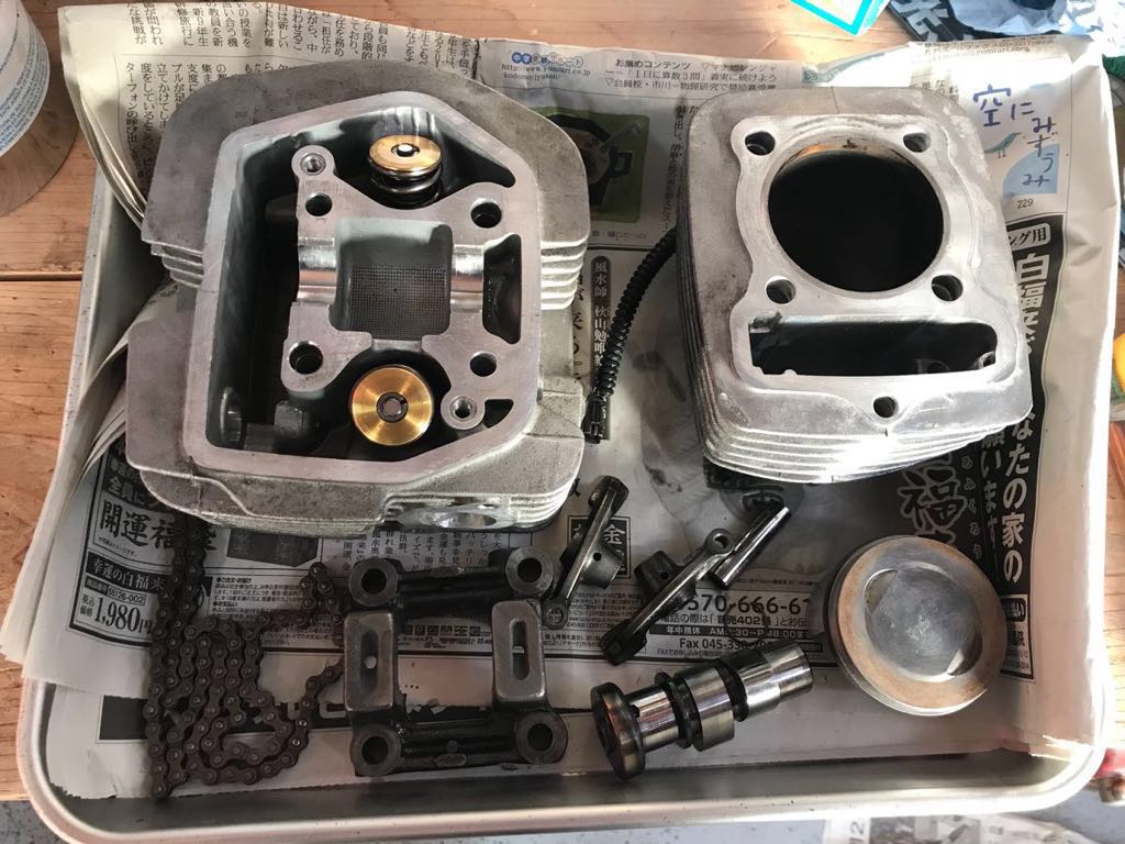 XR100モタード純正 HD13 シリンダーヘッド エイプ100 XR100モタード シリンダーヘッド シリンダー ピストン 115cc