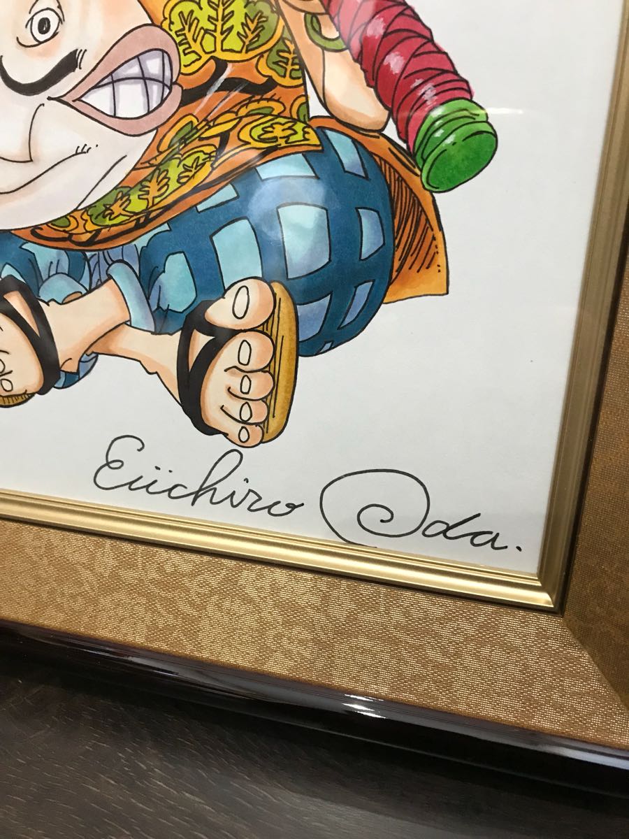 ONEPIECE ワンピース 直筆原画色紙 七福神ルフィ 尾田栄一郎(サイン