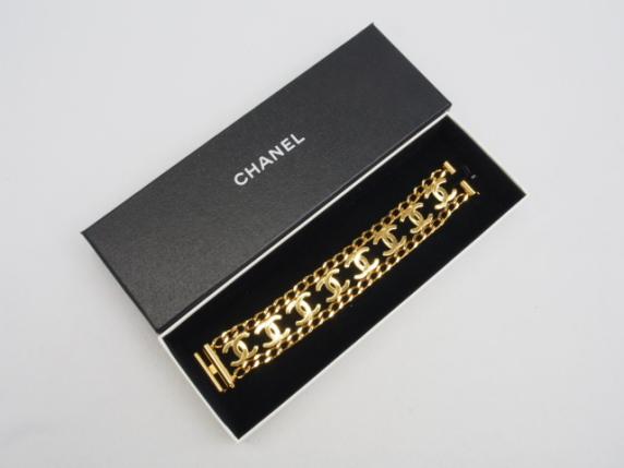 CHANEL シャネル 97 A ココマーク ゴールドチェーン ブレスレット 箱 
