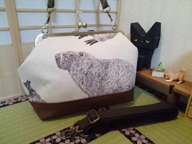 定番，HOT ナチュラル キャンバス アニマル カピバラ 動物 がま口 3way ショルダー バッグ ハンドメイド 手提げ 斜めかけ 和装 着物 長財布 入ります(布製)｜売買されたオークション情報、yahooの商品情 その他