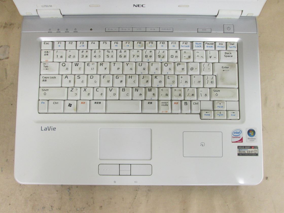 NEC LaVie LL750/M PC-LL750MG1KS Core 2 Duo T8100 2.13GHz 2GB 15.4
