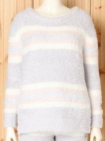 ジェラートピケ ラインボーダープルオーバー ラベンダー 新品タグつき gelato pique サイズF ジェラートピケ セールONLINE限定ジェラート3ボーダープルオーバー＆ロング gelato ジェラート3ボーダープル pique（ジェラートピケ）の「スムーズィーラインボーダープル ファミリー