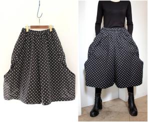 コムコム　ドット柄デザインワイドパンツ　COMME des GARCONS COMME des GARCONS