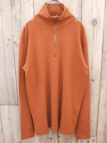 8-0220M◎AURALEE/HARD TWIST RIB HALF-ZIP L/S/ハーフジップ 