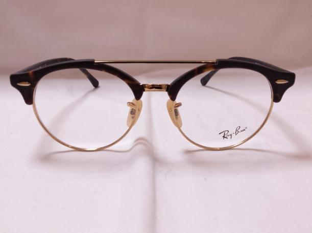 レイバン クラブラウンド ダブルブリッジ 艶消し鼈甲柄 メガネフレーム/Ray-Ban CLUBROUND RB4346 51 19 3N ...