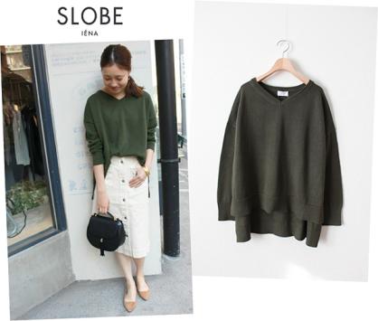 【セール】 SLOBE IENAスローブイエナ 綿麻ビックニットプルオーバー/カーキ(トップス)｜売買されたオークション情報、yahooの商品情報をアーカイブ公開 - オークファン トップス