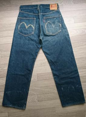 エビス「EVISU」Lot:2504 水牛パッチ 初期モデル used デニムパンツ 赤 