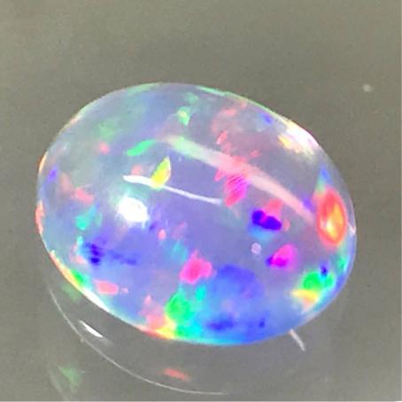 ■天然ウォーターオパール0.965ct■7.61×6.42mm ソーティング付 ルース 裸石 宝石 ジュエリー jewelry opal