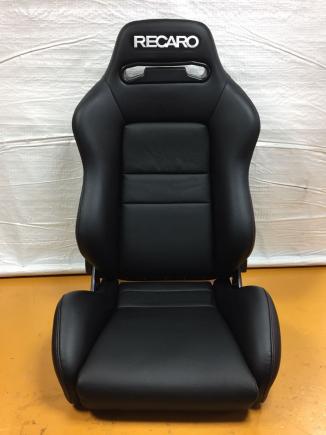 張替え後未使用】レカロ SR-3 黒フェイクレザー 両側ダイヤル付 