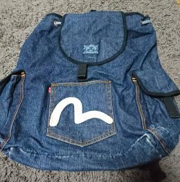 EVISU リュック バックパック エヴィス エビス - レッド デニム 希少 