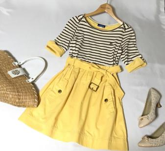 格安，2025 バーバリーブルーレーベル ボーダーカットソーにイエローのスカートが可愛いドッキングワンピース 36 送料164円(ワンピース)｜売買されたオークション情報、yahooの商品情報をアーカイブ公 女性用