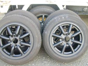 ブラックレーシング 14インチ 6J 14×6J 155⁄65R14 +40 0 1 日産
