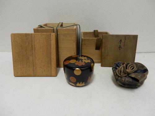 中村 宗哲 作 高台寺蒔絵 平棗 (共箱)