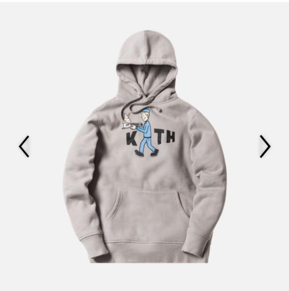 国内正規店購入 KITH TREATS DELIVERED HOODIE GREY Mサイズ キストリーツ パーカー 即日発送