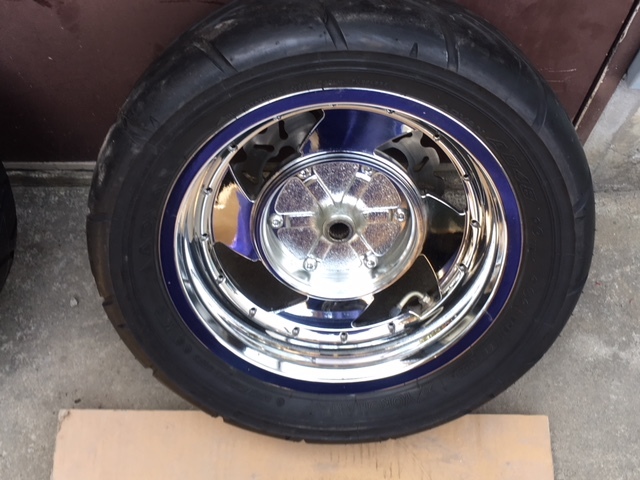 マジェスティ250C SG03J 前後ホイール メッキ ディスク付き！Rタイヤ山