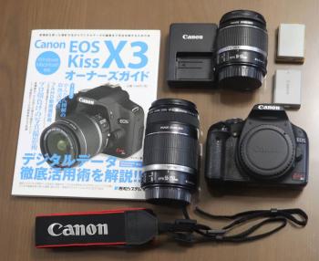 CANON EOS KISS X3 ダブルズーム レンズセット バッテリー2個