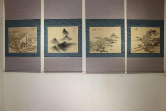 山田介堂 絵画の買取.販売.表装 浅絳山水秋気烟嵐図⁄掛け軸 Yahoo