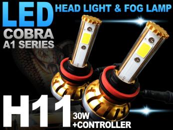 【送料無料】スズキ SX-4 エスクード スイフト ソリオ フォグランプ用 最新型LEDバルブ H11 3000K 6000K 10000K キャンセラー付 COBRA製