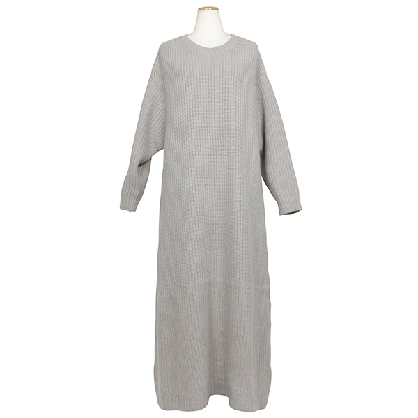 格安,SALE 定価86400円 AUGUSTE PRESENTATION オーギュスト プレゼンテーション カシミヤ セーブル レディース ワンピース ニット GREY BEIGE 2