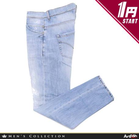 1円 新品 DONDUP【伊】35インチ ストレッチ デニム パンツ テーパード 