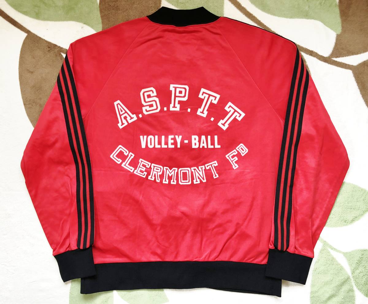 70s フランス製 ADIDAS ATP同型 ジャージ 赤X黒 ビンテージ 