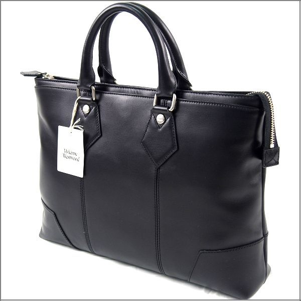 新品 Vivienne Westwood ヴィヴィアンウエストウッド VWB520 牛革 ミニマルレザー ビジネスバッグ ブリーフケース 