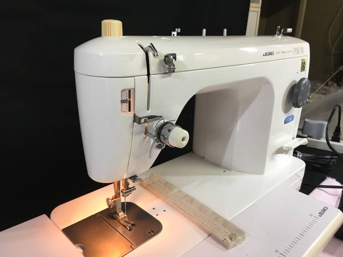 プロ用JUKI職業用ミシン SPUR 90 新品フットコン・大型テーブル 
