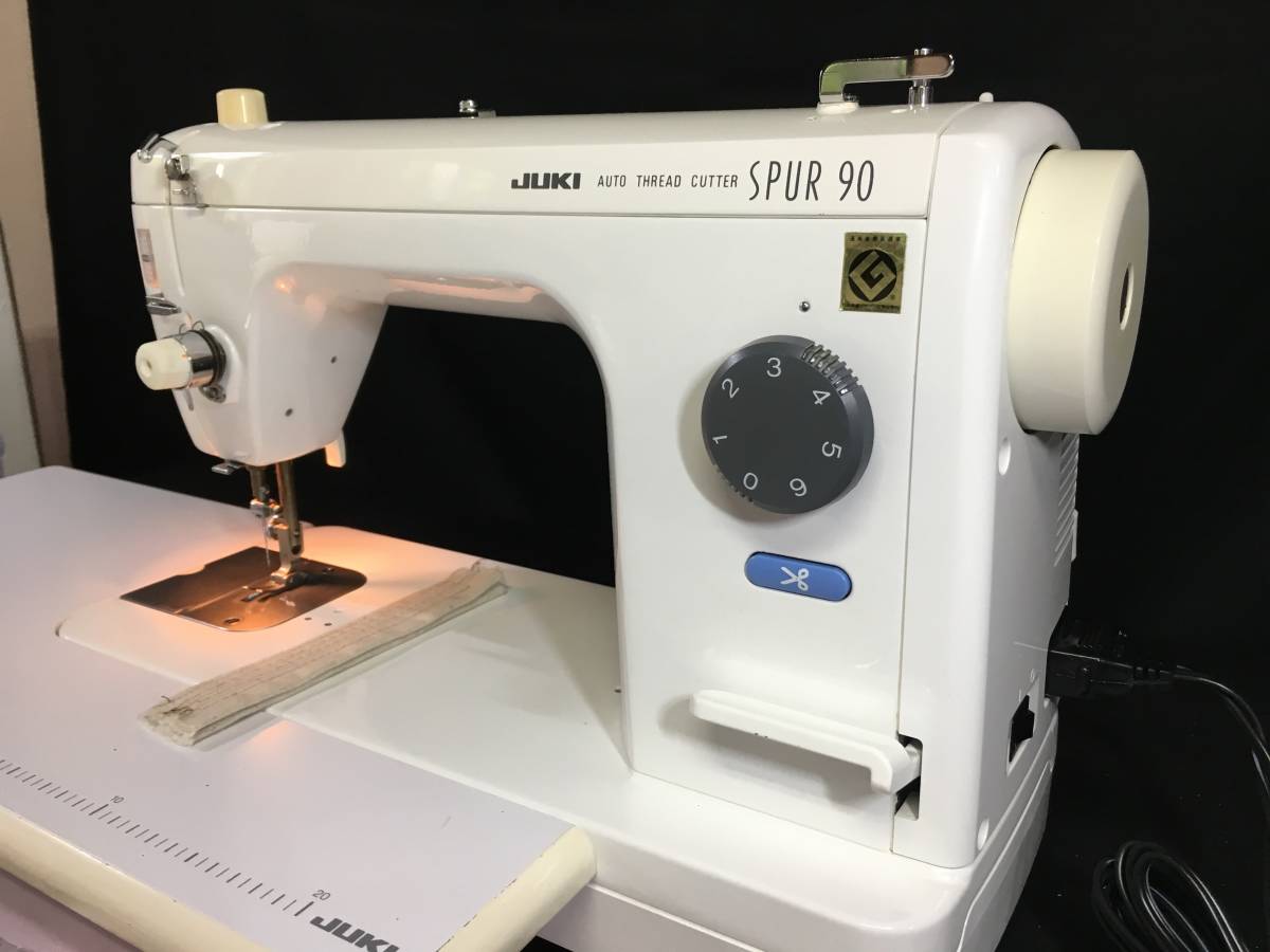 プロ用JUKI職業用ミシン SPUR 90 新品フットコン・大型テーブル 