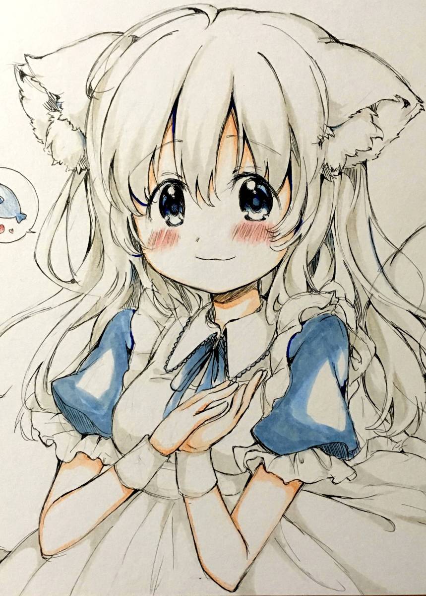 手描きイラスト・:☆+. fate アルトリア * メイド.:☆+ 手描き