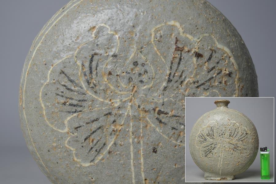 李朝 朝鮮美術 白磁 提灯壷 高31cm 朝鮮古陶 白磁花瓶 細密細工