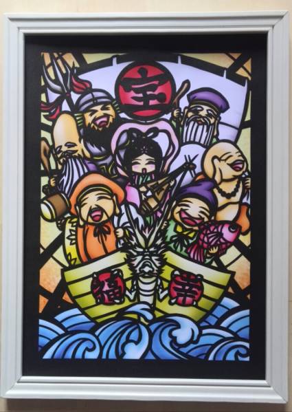切り絵七福神 切り絵【七福神】弁才天☆毘沙門天☆大黒天☆恵比寿☆布袋☆寿老人☆福