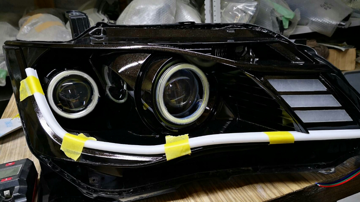 カローラフィールダー160系 加工ヘッドライト_3