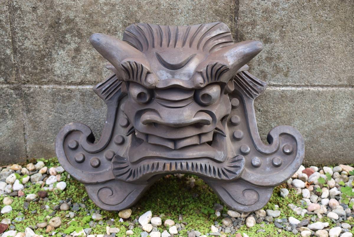 鬼瓦 屋根瓦 七福神 オブジェ 中古 恵比寿 瓦焼／恵比寿様＆大黒様 