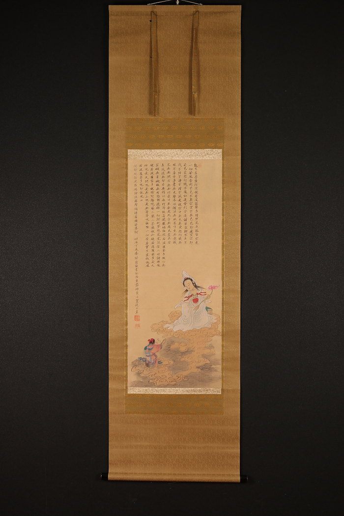 品質保証，豊富な 模写 一灯 p8473 田能村小篁 仏画 観音画賛 南画家 直入の孫中国画(人物、菩薩)｜売買されたオークション情報、yahooの商品情報をアーカイブ公開 - オークファン 人物、菩薩