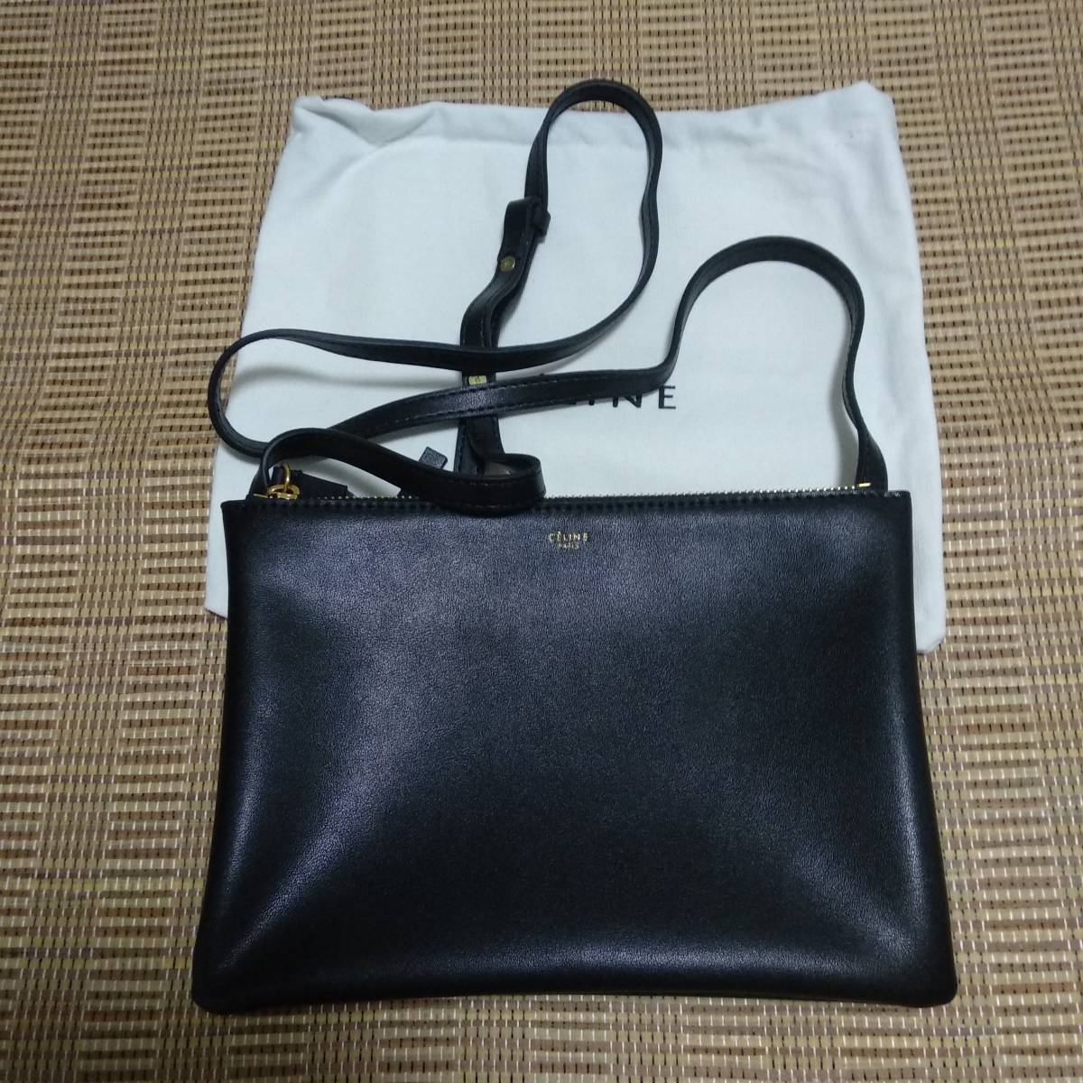 CELINE ショルダーバッグ トリオ ラージ グレー フィービー セリーヌ 