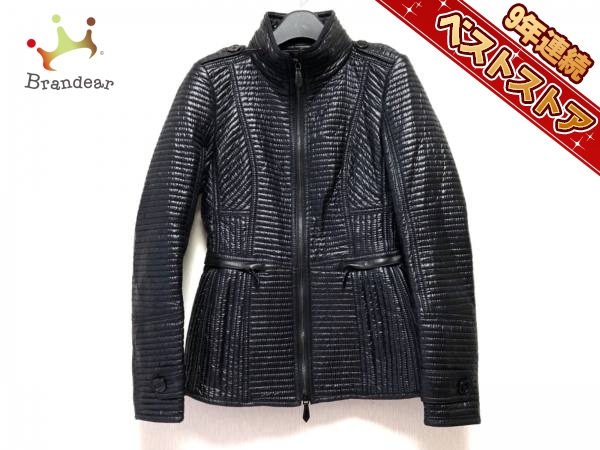 バーバリーロンドン Burberry LONDON ジャケット ブルゾン サイズUSA4 S 黒 レディース キルティング/フード収納/冬物