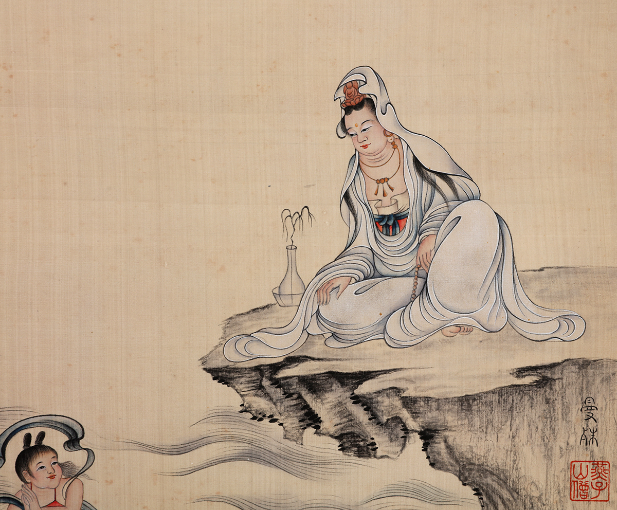 中国美術 掛軸 肉筆紙本 民国時代 Republic 【名家藏出】 掛軸 肉筆紙本
