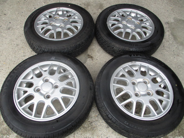 ダイハツ 純正13インチ アルミホイール 4本 タイヤ溝有り 155/65R13 