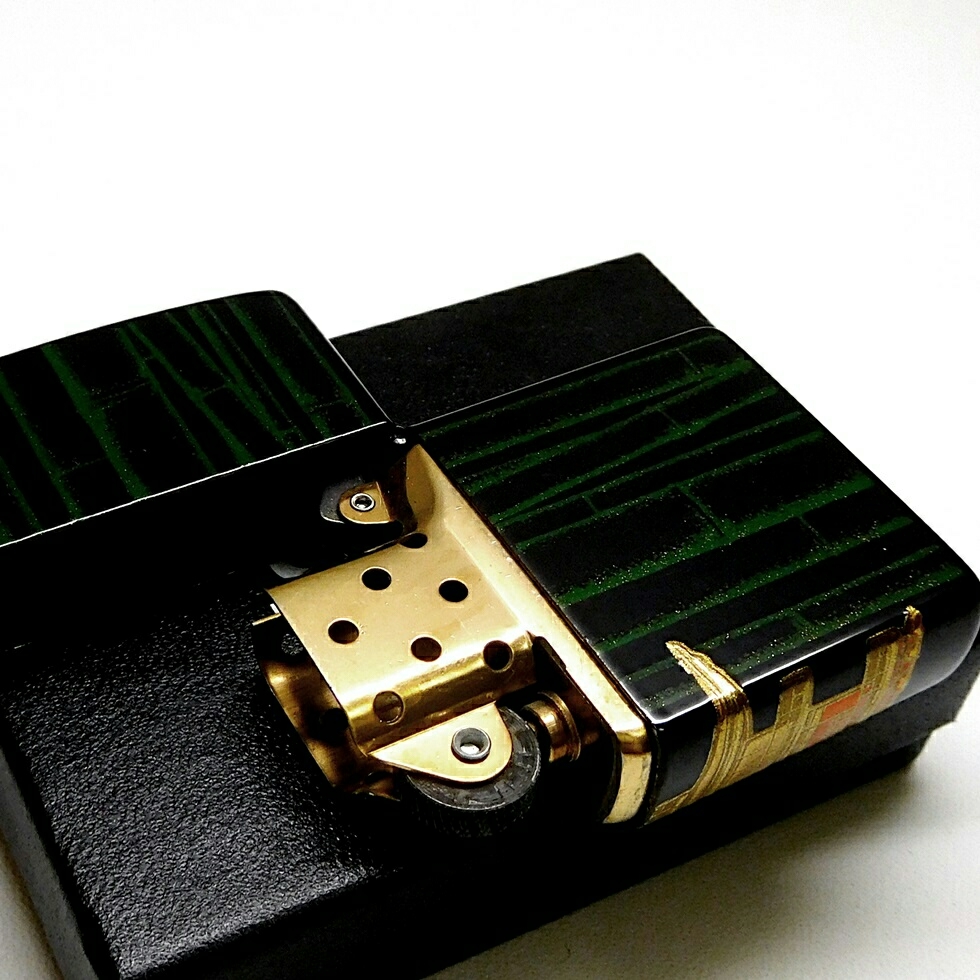 1スタ：zippo：金閣寺：本金箔仕上げ：金タンク：ジッポ