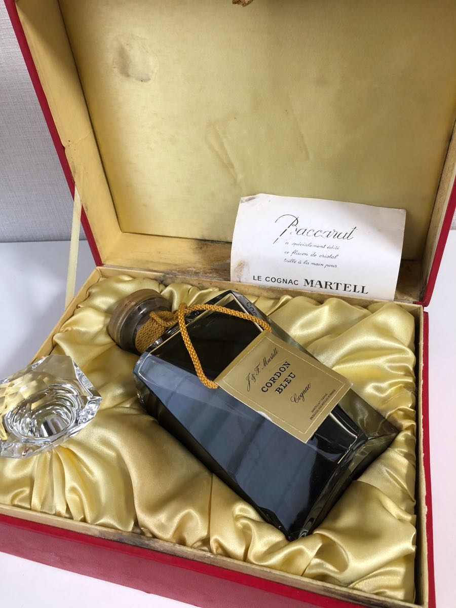 未開封・マーテル コルドンブルー バカラ クリスタル 箱・替え栓あり 古酒・未開栓】マーテル コルドンブルー バカラ クリスタル 箱 替栓付