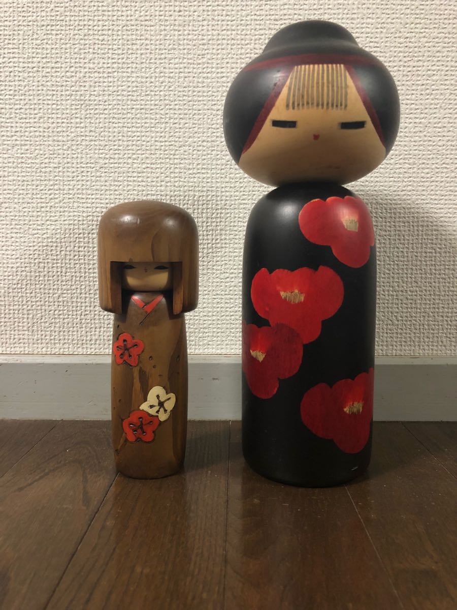 【レア】卯三郎 こけし 山椿 渡辺正雄 創作こけし/セット/置物/オブジェ/木彫り/工芸/民芸/インテリア/郷土/伝統/和/レトロ/人形/ドール/_1