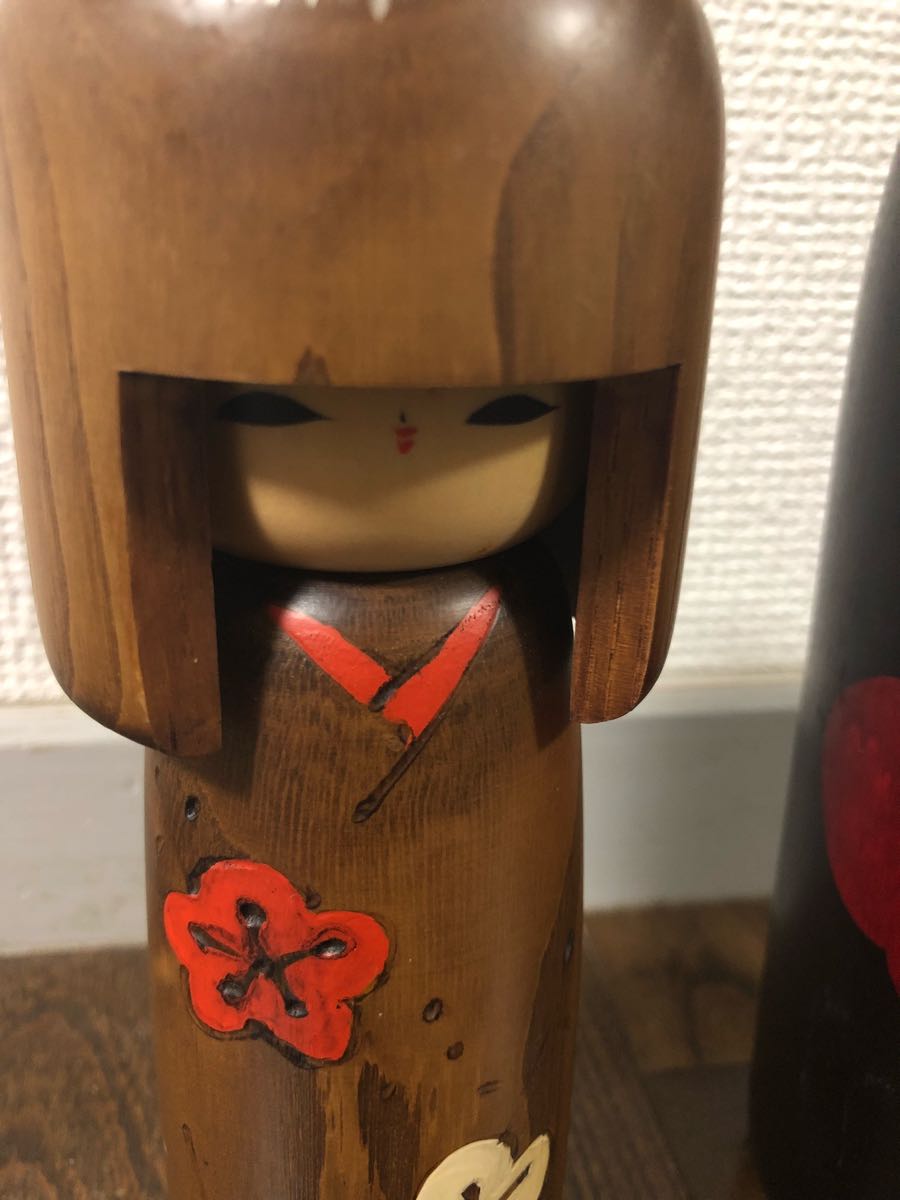 【レア】卯三郎 こけし 山椿 渡辺正雄 創作こけし/セット/置物/オブジェ/木彫り/工芸/民芸/インテリア/郷土/伝統/和/レトロ/人形/ドール/_2