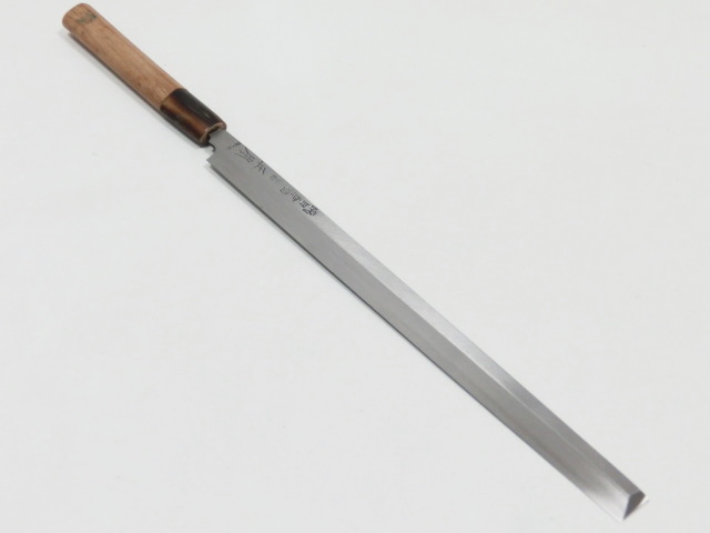 美品 正本総本店 蛸引包丁 300mm 本焼 純日本鋼 水牛 箱