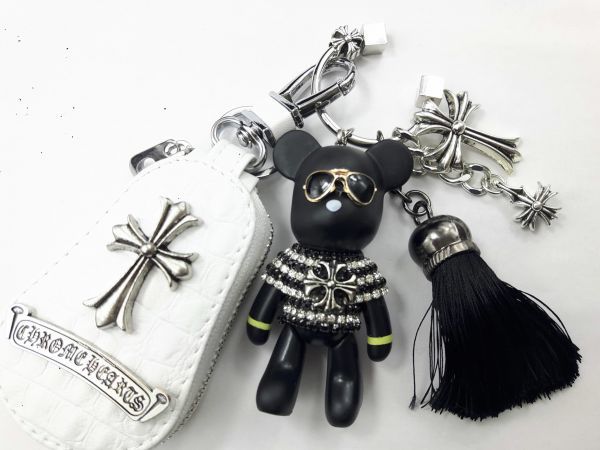 クロムハーツ　Chromhearts テディベア　キーリング　チャーム　激レア 激レア1点もの】クロムハーツ ベアブリック キーリング ベアー