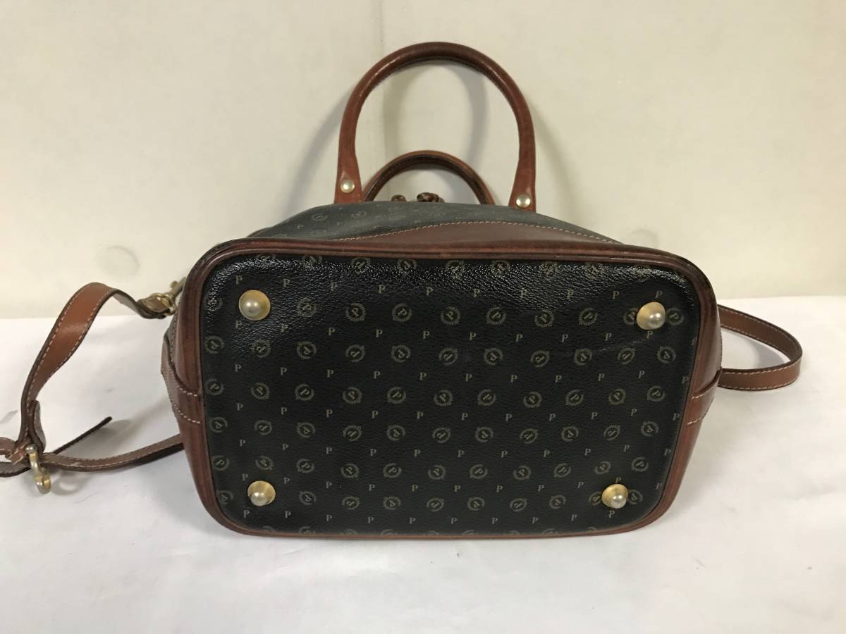 本物ポリーニPOLLINI本革レザー2wayハンドバッグショルダーバック 