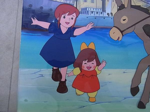 【激レア】母をたずねて三千里　セル画　イラスト　高畑勲　宮崎駿 母をたずねて三千里 版権 イラスト用セル画 背景付 高畑勲 宮崎駿 日本