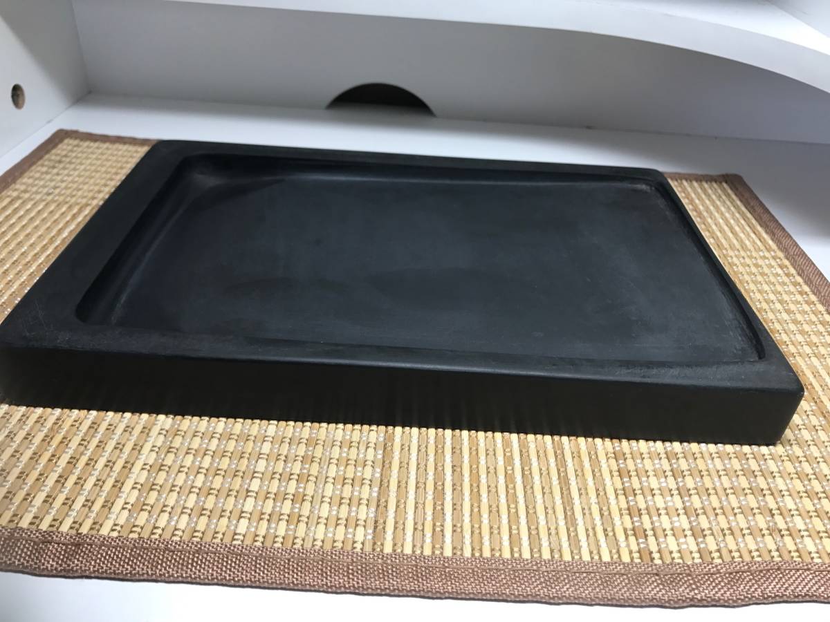 文房四宝 書道具 硯 歙州硯 楕円四吋 HJ14｜書道用品通販の半紙屋e-shop 中国書道具 古硯 歙州硯 文房四宝 硯本体サイズ18cmx27cmx2.5cm 2410g