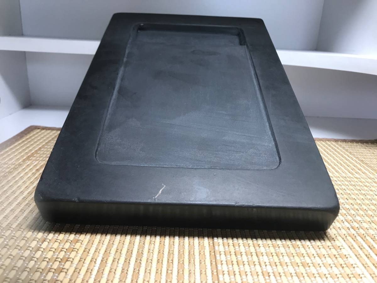 文房四宝 書道具 硯 歙州硯 楕円四吋 HJ14｜書道用品通販の半紙屋e-shop 中国書道具 古硯 歙州硯 文房四宝 硯本体サイズ18cmx27cmx2.5cm 2410g