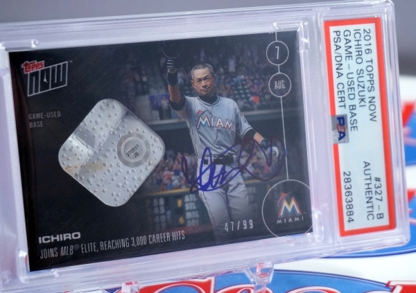 GE☆数分完売！イチロー直筆サイン2016年TOPPS NOW RELIC「3000本安打  