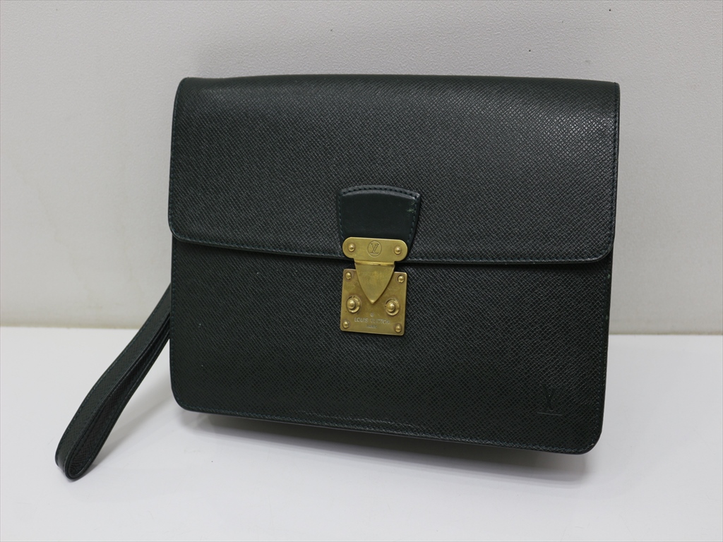 【お得，本物保証】 正規 ルイヴィトン クラッチバック セカンドバック タイガライン クラド メンズ鞄 本革/レザー グリーン系 セ775(タイガライン)｜売買されたオークション情報、yahooの商品情報をアーカイブ かばん、バッグ